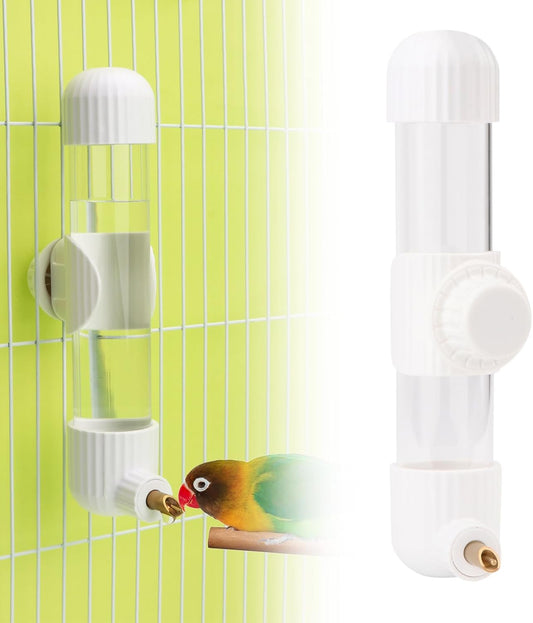 Hypeety Leak-Proof Bird Water Bottle Clear Bird Dispenser, 7.4 fl oz/220 ml