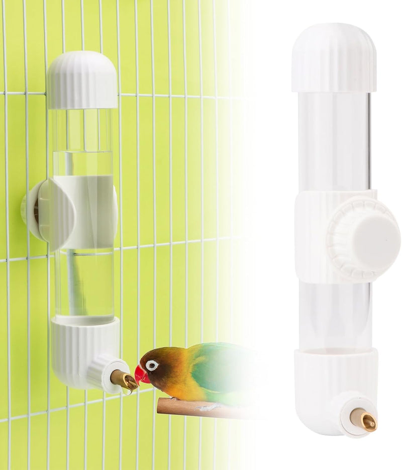 Hypeety Leak-Proof Bird Water Bottle Clear Bird Dispenser, 7.4 fl oz/220 ml