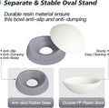 Hi, Ravitat Elevated Cat Bowl, Adjustable Raised Slanted Food Bowl for Cats and Small Dogs, Wide Shallow PP Dish with TPR Non Slip Base, Whisker Friendly, 17 oz
