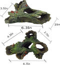 Tfwadmx Decaying Trunk Aquarium Ornament, Betta Fish Hideout - Small Resin Aquarium Decoration Log with Holes & Caves