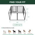 FXW AuraSpace Pro Acrylic & Wire Mesh Indoor Dog Playpen, 32" Height 8 Panels Metal Dog Pen for Small and Medium Dogs, Black│Patented