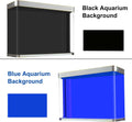 ELEBOX Aquarium Background Blue Black Fish Tank Background Wallpaper Double-Sided Aquarium Backing, Aquarium Decorations