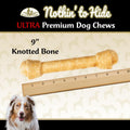 Fieldcrest Farms Nothing to Hide Natural Rawhide Alternative 9'' Knotted Bone for Dogs - Premium Easily Digestible Dog Chews - Dog Bones for Aggressive Chewers - Great for Dental Health (3 Count)