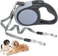KOOLTAIL Dual Retractable Dog Leash for Two Dogs Up to 110 Lbs, Heavy Duty Double Headed 16 ft Extendable 360° Tangle-Fr