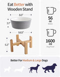 Elevated/Raised Ceramic Dog Bowl Stand for Medium Large Breed,Dog Food Water Dish Holder Weighted,7.67 in Wide Non Slip 