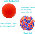 Volacopets Puppy Balls - Pack with Different Functions & Teething Toys for Small Dogs, Squeaky Dog Balls, Rubber Chew Toys for Enrichment