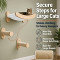 Cat Wall Shelf Bed Hammock with Sisal Stairs Set