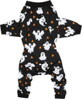 HDE Dog Pajamas One Piece Light Comfy Pjs Pet Costume M-3XL Ghost Star 3XL