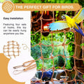 2 Packs Natural Bird Rope Net Parrot Swing Hammock for Birds Parrot Ladder Macaw Hanging Hammock Activity Toy for Rats P
