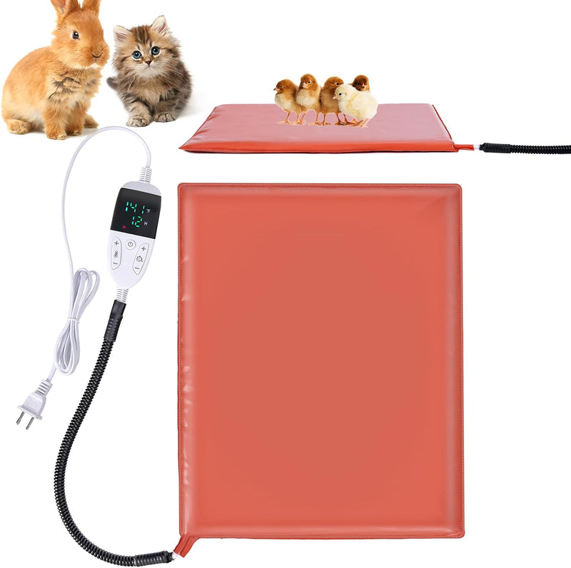 Small Animal Heating Pad, Heating Pad for Chicken, Rabbits, Guinea Pigs, Dog, Cat, Reptile, Poultry Heated Mat Chick Bro