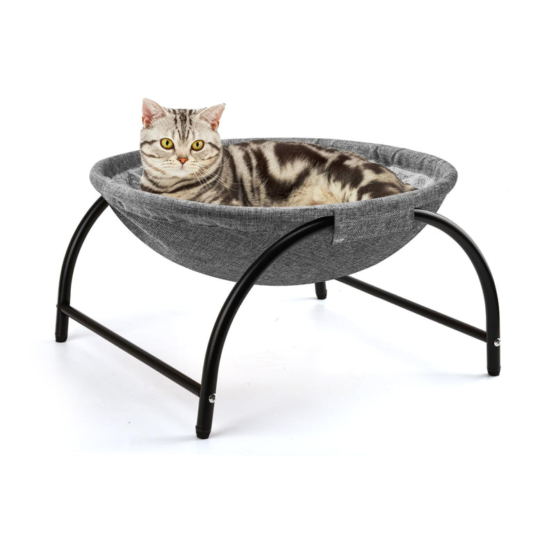 LIFLIX Raised Cat Hammock Bed, Pet Bed for for Indoor Cats, Standing Cat Cot with Washable Plush,17.1 x 17 x 9.5 inches
