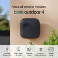 Blink Outdoor 4 – Wireless smart security camera, two-year battery, 1080p HD day and infrared night live view, two-way t
