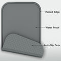 Feedoo Pet Feeding Mat [Warped Resistant Raised Edge], Water-Proof Silicone Placement for Food Water Bowls, Anti-Slip Ba