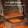 3PCS Tortoise Water Bowls with Ramp Leaf Tortoise Food Dish Reptile Food Water Bowls Reptile Bathing Pool Aquarium Ornam