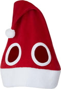 Horze Christmas Santa Hat | Slip-On Horse Cap with Fleece Trim - Red - One Size