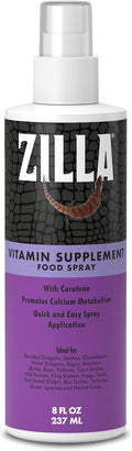 Zilla Vitamin Supplement Food Spray, Reptile Multivitamin, 8 Ounces