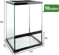 11 Gallon Tall Reptile Glass Tank 12"x12"x18",Pre-Assembled Vertical Terrarium Enclosure with Front Openning Door and To