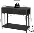 VOWNER 40 Gallon Aquarium Stand with Power Outlet & Cabinet Storage, Black