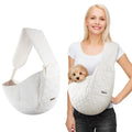 JourCraf Dog Sling for Small Dogs 7-13 lbs, Front Dog Sling Carrier, Padded Lightweight Pet Soft Carrier with Adjustable Strap, Travel Safety Harness Machine Washable for Small Cats Puppy Yorkie