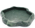 SLSON Small Reptile Feeder Terraium Bowl Plastic Shallow Reptile Feeder for Food and Water Feeding Dish for Lizard Gecko