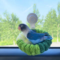 TAKSDAI Portable Suction Cup Bird Perch Nest for Travel Car Window Glass, Warm Bird Sleeping hut Snuggle Bed for cage (Green Combo, L)