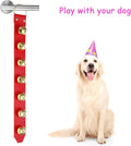 Frienda Hanging Jingle Sleigh Bells 7-Bell Dog Doorbells for Door Knob Faux Leather Belts Go Outside Dog Bells Christmas