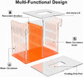 Fish Tank Divider & Breeder Box, Acrylic Aquarium Isolation Hatchery,Orange