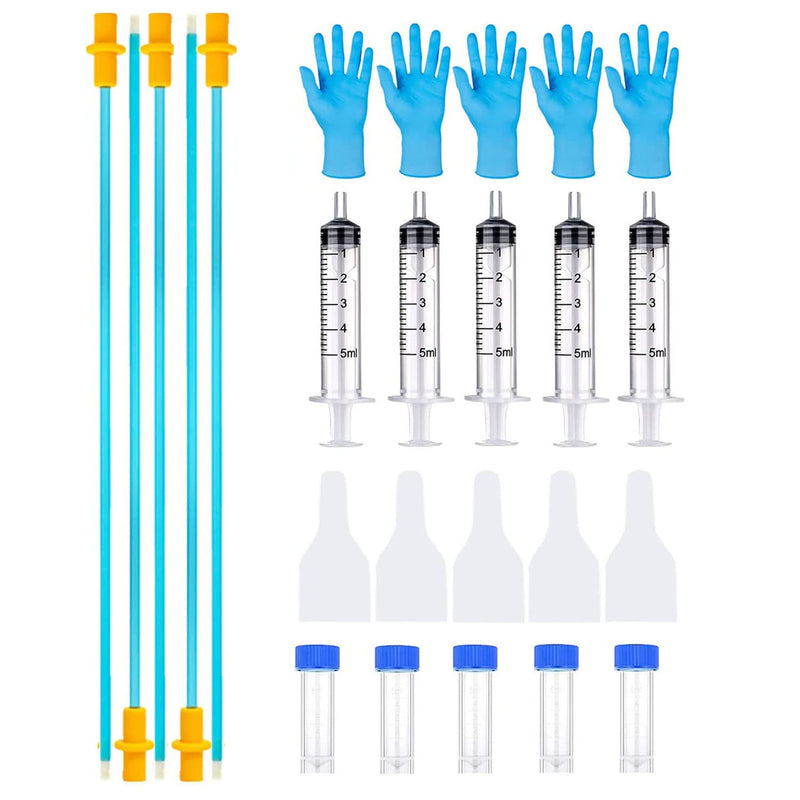 DIELLY 5 Set AI Artificial Insemination Dog Breeding Kit, Canine Breeding Kit, Dog Insemination Breeder Kit, Disposable Canine Artificial Insemination, Canine Breeding Supplies (7.87 inch) S