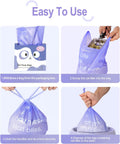 125 Count Cat Litter Bags Lavender Scented with Handles, Disposable Litter Bags for Pet Poop, Extra-Thick Kitty Waste Bags Easy Tie Leak-Proof Strengthen