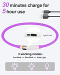 Joytale Light Up Dog Collar, LED Silicone Cut-to-Fit Rainproof