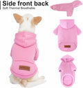 2 Pack Dog Hoodie Warm Hood Dog Sweater Cold Weather Small Dogs Sweatshirt Comfort Pet Clothes for Small Medium Dogs wit