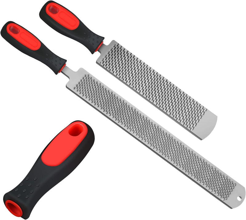 Gisafai 2 Pcs 18 and 12 Inch Rasps for Shoeing Horses with Handle Trimming File Carbon Steel Farrier Tools for Repair Ho