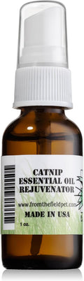 from The Field | Catnip Spray Rejuvenator | Potent Catnip Essential Oil for Cats | Revives Toys & Scratching Posts | Mess-Free & All-Natural | USA-Made, Safe & Non-Toxic | 1 oz Bottle