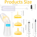 Jiaxix Pet Nursing Bottle Kit for Newborn Animals,Kitten Bottle Feeding Kit Silicone Anti-Choking Nipple and Kitten Syringe for Kittens Puppys Rabbits Squirrel (Yellow)
