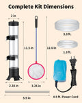 Pawfly Brine Shrimp Hatchery Kit, Shrimp Egg Incubator, Brine Shrimps Hatching Set, Artemia Hatchery with Air Pump, Live