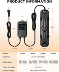 AQQA Aquarium Heater 800W/1000W/1200W/1400W Fish Tank Heater
