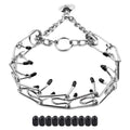 CBBPET Dog Prong Collar, Adjustable Dog Training Collar with Quick Release Buckle for Small Medium Large Dogs (Silver, L/3.5mm Neck: 18"-20'' Weight:70 lbs)