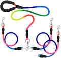 Heavy Duty 3 Dog Leash for Small Dogs No Tangle Detachable 360° Swivel Device with Padded Handle for Two/Three Pets