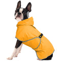 FUAMEY Dog Rain Coat for Large | Reflective Tapes, Adjustable Fit, Raining Dogs Park, Waterproof, Clear Hood, Shiba Inu