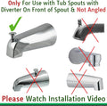 Wondurdog Dog Wash Bathtub Spout Kit, Garden Hose, Pull Up Diverter Only