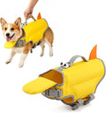 Dog Life Jacket - High Buoyancy Dog Swim Vest with Chin Rest, Reflective Dog Float Jacket with Rescue Handle, Adjustable