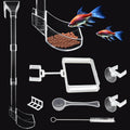 Shrimp Feeder Tube and Dish Set - Aquarium Fish Feeder with Feeding Ring and Cleaning Brush - Prevent Food Scattering