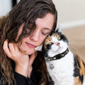 2Pcs Breakaway Cats Collars Cat Collars for Boy & Girl Cats Moons Adjustable Kitten Collars with Bell & Pendant Glow in 