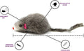 AXEL PETS 20 Furry Mice with Catnip and Rattle Sound Made of Real Rabbit Fur Interactive Catch Play Mouse Toy for Cat, Pack of 20 Mice