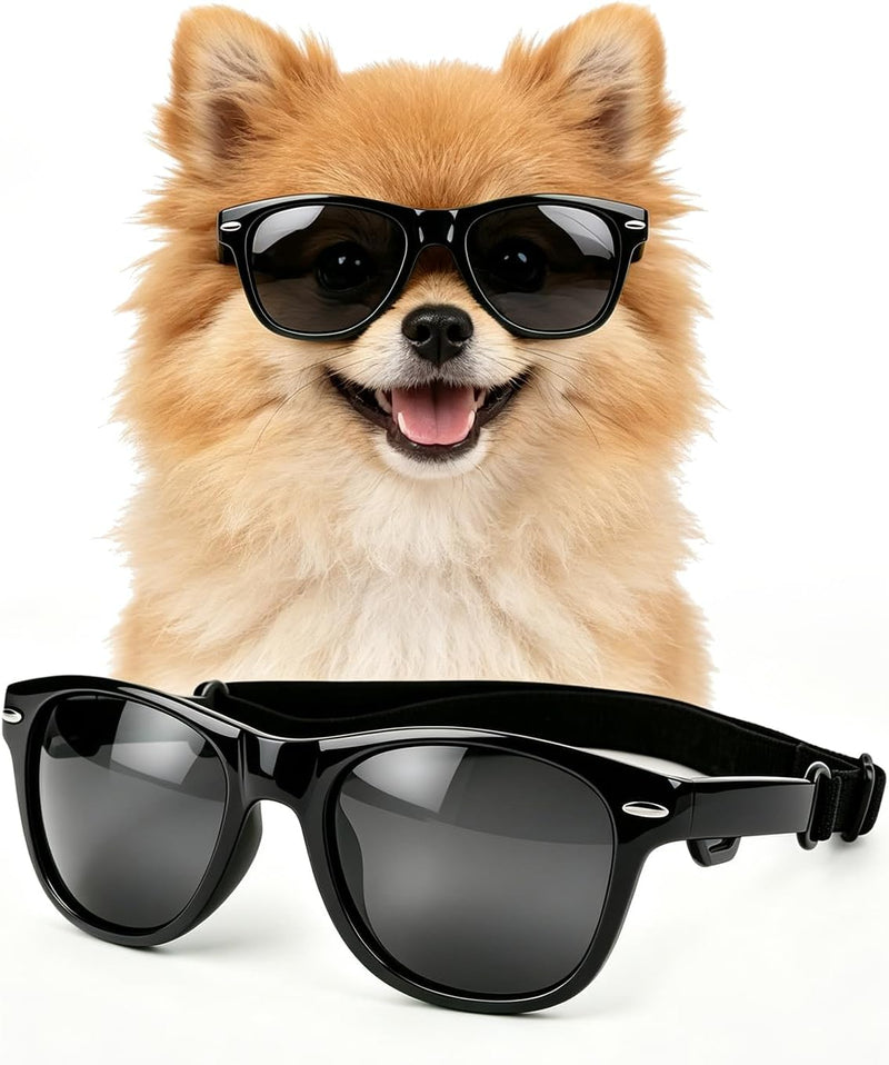 NAMSAN Dog Sunglasses for Small Dogs Cats, UV Protection Small Dog Sun Glasses Outdoors Riding Driving, Pet Glasses Phot