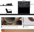 VIP. LINE 3D Effect Black Stone Texture Aquarium Background Poster Fish Tank Backdrop Decorations PVC Background (30" x 