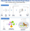 Adjustable Water Flow Bearded Dragon Shower with 3 Floating Toys & 3 Colorful Balls, Reptile Shower Kit, Bearded Dragon 