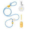 VETRESKA Hands-Free Dog Leash, 8FT Adjustable Rope Leash for Medium Large Dogs, Waist/Crossbody Slip Lead Leashes for Walking, No Pull Dog Leashes with Bag Dispenser, Clip, 3 in 1 Walk Kit (Daisy)