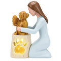 Dog Memorial Gifts for Loss of Dog,Pet Memorial Gifts for Dogs,Dog Memorial Statue for Sympathy Gift,Dog Memorial Gifts-Angel Dog Candle Holder Statue with LED Candle