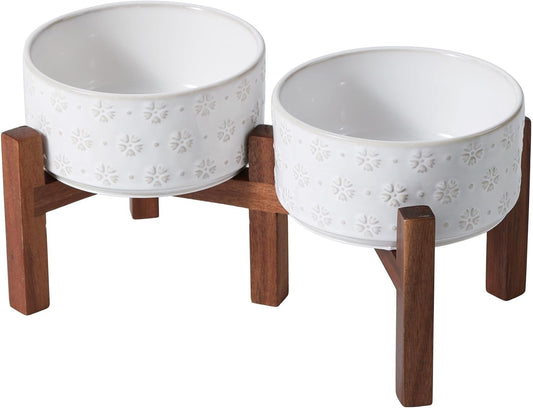 Havniva Elevated Dog Bowls, Raised Ceramic Dog Bowl for Small & Medium Dogs